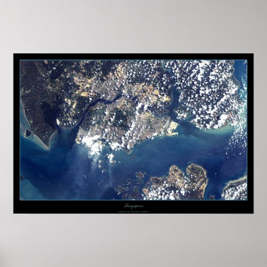 Satellietposter van Singapore Poster (Voorkant)