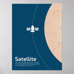 SatellietPoster voor kinderen Poster