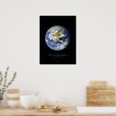 Satellietposter Westelijk halfrond Poster (Keuken)