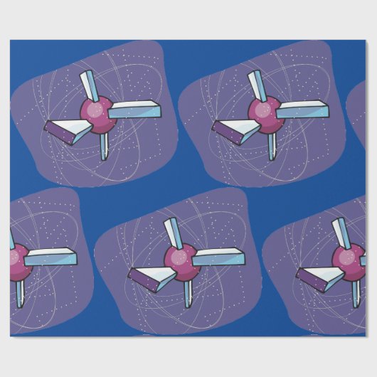 Satellietsatelliet Cadeaupapier (Vlak)