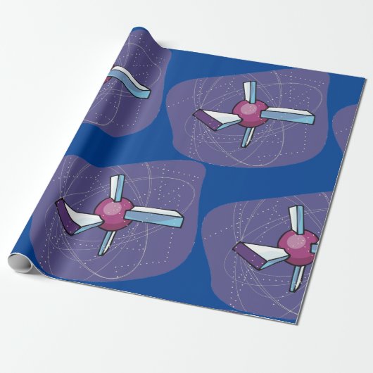 Satellietsatelliet Cadeaupapier (Uitgerold)