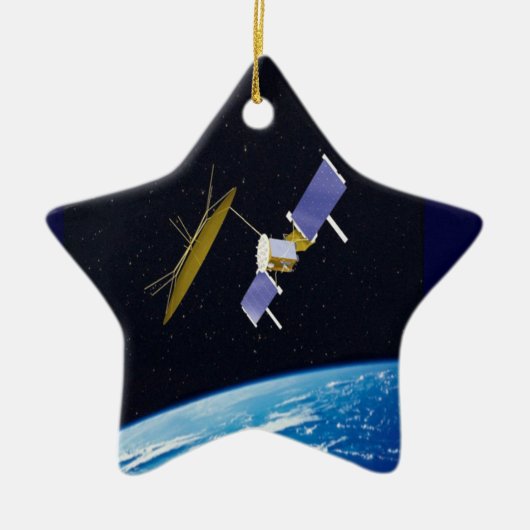 Satellietsatelliet Keramisch Ornament (Voorkant)