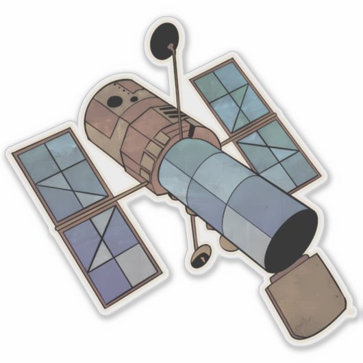 Satellietsatelliet Sticker (Voorkant)