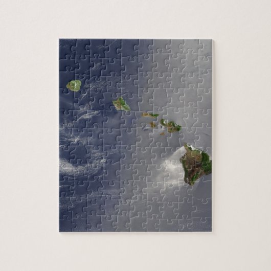 Satellietsatelliet Uitzicht van de Hawaiiaanse eil Legpuzzel (Verticaal)