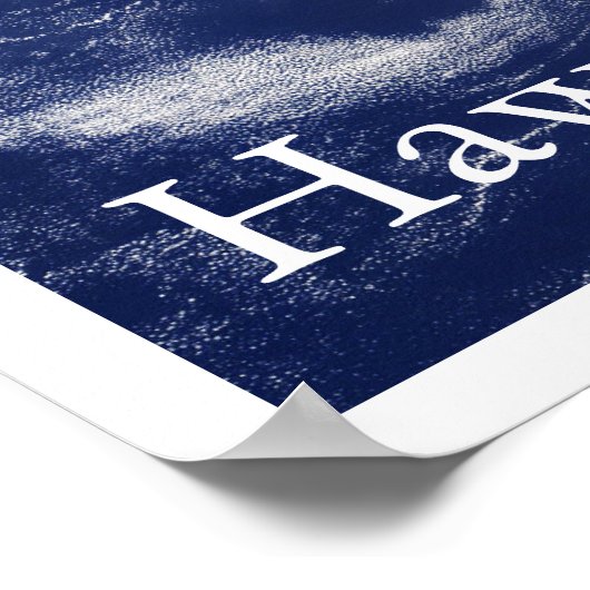 Satellietsatelliet Uitzicht van de Hawaiiaanse eil Poster (Hoek)