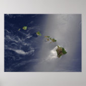 Satellietsatelliet Uitzicht van de Hawaiiaanse eil Poster (Voorkant)