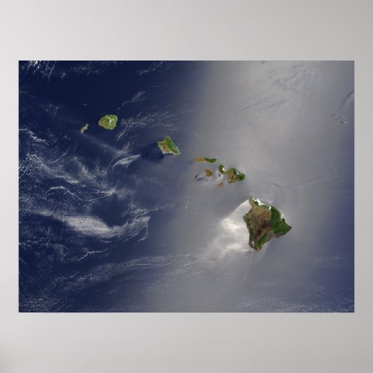 Satellietsatelliet Uitzicht van de Hawaiiaanse eil Poster (Voorkant)