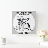 Satellietschotel of antenne vierkante klok (Huis)