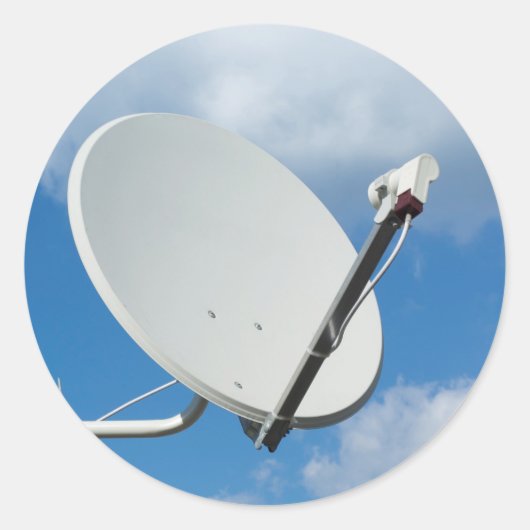 Satellietschotel Ronde Sticker (Voorkant)