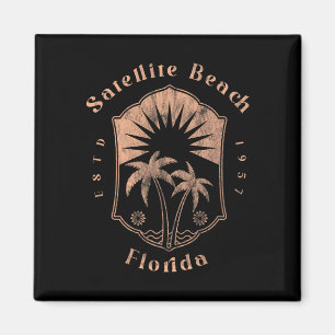Satellietstrand Florida Retro Surfer Vintage Stran Magneet