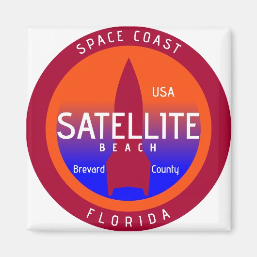 Satellietstrand Ruimtekust Magneet (Voorkant)