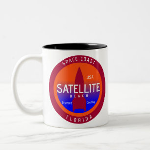 Satellietstrand Ruimtekust Tweekleurige Koffiemok