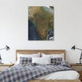 Satellietuitzicht van Centraal-India Canvas Afdruk (Insitu (Slaapkamer))