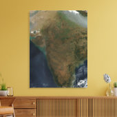 Satellietuitzicht van Centraal-India Canvas Afdruk (Insitu (Woonkamer))