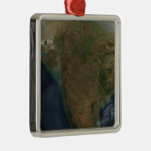 Satellietuitzicht van Centraal-India Metalen Ornament (Rechts)