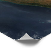 Satellietuitzicht van Centraal-India Poster (Hoek)