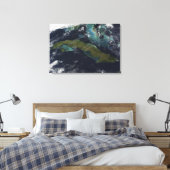 Satellietuitzicht van Cuba Canvas Afdruk (Insitu (Slaapkamer))