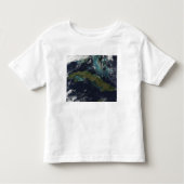 Satellietuitzicht van Cuba Kinder Shirts (Voorkant)