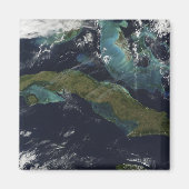 Satellietuitzicht van Cuba Magneet (Voorkant)