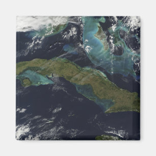Satellietuitzicht van Cuba Magneet
