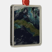 Satellietuitzicht van Cuba Metalen Ornament (Rechts)