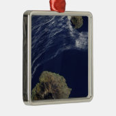 Satellietuitzicht van de Prince Edward Islands Metalen Ornament (Rechts)