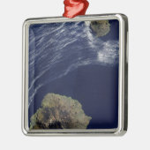 Satellietuitzicht van de Prince Edward Islands Metalen Ornament (Links)