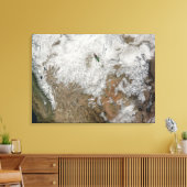 Satellietuitzicht van de westerne Verenigde Staten Canvas Afdruk (Insitu (Woonkamer))