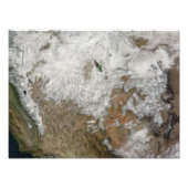 Satellietuitzicht van de westerne Verenigde Staten Foto Afdruk (Voorkant)
