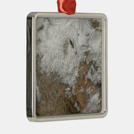 Satellietuitzicht van de westerne Verenigde Staten Metalen Ornament (Rechts)