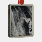 Satellietuitzicht van een aspluim 2 metalen ornament (Rechts)