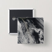 Satellietuitzicht van een aspluim 2 vierkante button 5,1 cm (Voorkant /achterkant)