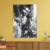 Satellietuitzicht van een aspluim canvas afdruk (Insitu (Woonkamer))