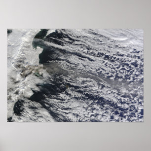 Satellietuitzicht van een aspluim poster