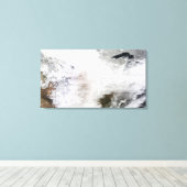 Satellietuitzicht van een massaal winterstorm bove canvas afdruk (Insitu (Houten vloer))