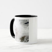 Satellietuitzicht van een massaal winterstorm bove mok (Voorkant links)