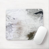 Satellietuitzicht van een massaal winterstorm bove muismat (Met muis)