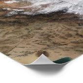 Satellietuitzicht van een massaal winterstorm bove poster (Hoek)