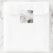 Satellietuitzicht van een massaal winterstorm bove vierkante sticker (Tas)