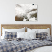 Satellietuitzicht van een zwaar winterstorm canvas afdruk (Insitu (Slaapkamer))