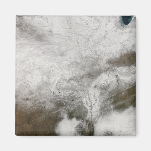 Satellietuitzicht van een zwaar winterstorm magneet (Voorkant)