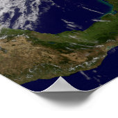 Satellietuitzicht van een zwaar winterstorm poster (Hoek)