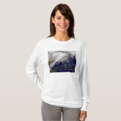 Satellietuitzicht van een zwaar winterstorm t-shirt (Voorkant volledig)