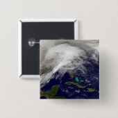 Satellietuitzicht van een zwaar winterstorm vierkante button 5,1 cm (Voorkant /achterkant)