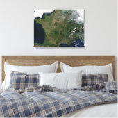 Satellietuitzicht van Frankrijk Canvas Afdruk (Insitu (Slaapkamer))