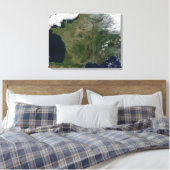 Satellietuitzicht van Frankrijk Canvas Afdruk (Insitu (Slaapkamer))