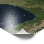 Satellietuitzicht van Frankrijk Foto Afdruk (Hoek)