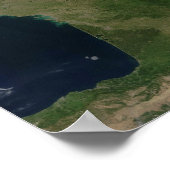 Satellietuitzicht van Frankrijk Poster (Hoek)