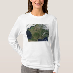Satellietuitzicht van Frankrijk T-shirt