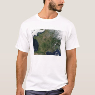 Satellietuitzicht van Frankrijk T-shirt